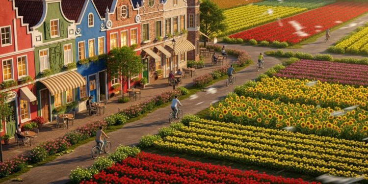 O destino colorido e acessível que mistura Holanda, Brasil e um mar de flores