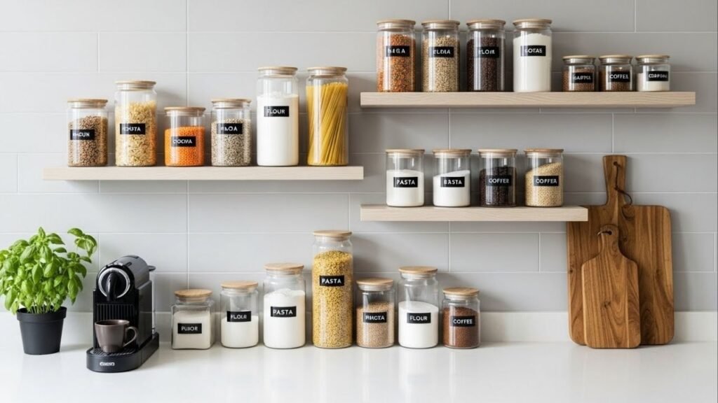 Como potes transparentes deixaram minha cozinha com cara de projeto de arquiteto