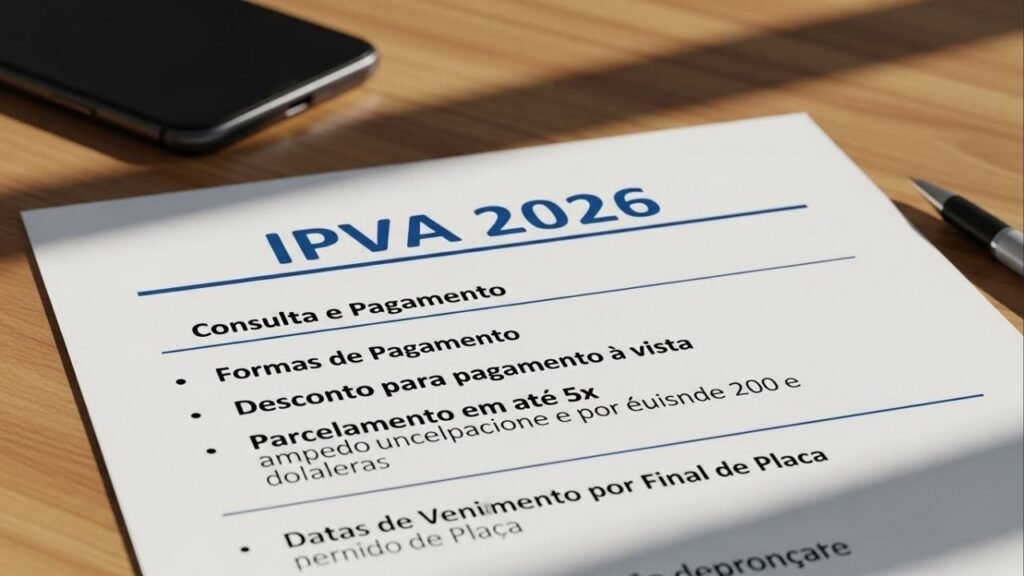 IPVA 2026 muda tudo: novas regras de isenção e descontos que ninguém te contou
