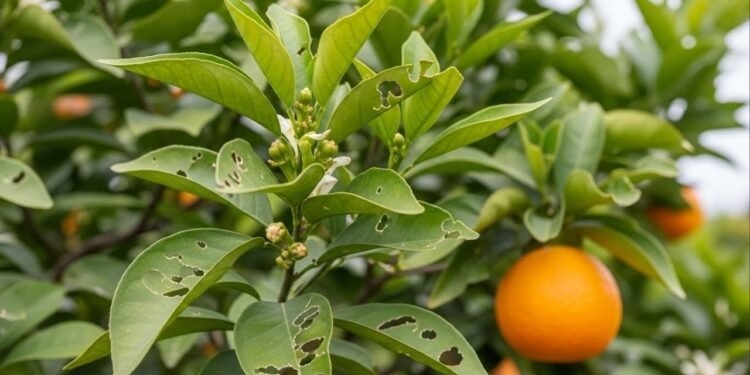 Folhas furadas na laranjeira? Saiba o que pode estar matando sua árvore sem você perceber