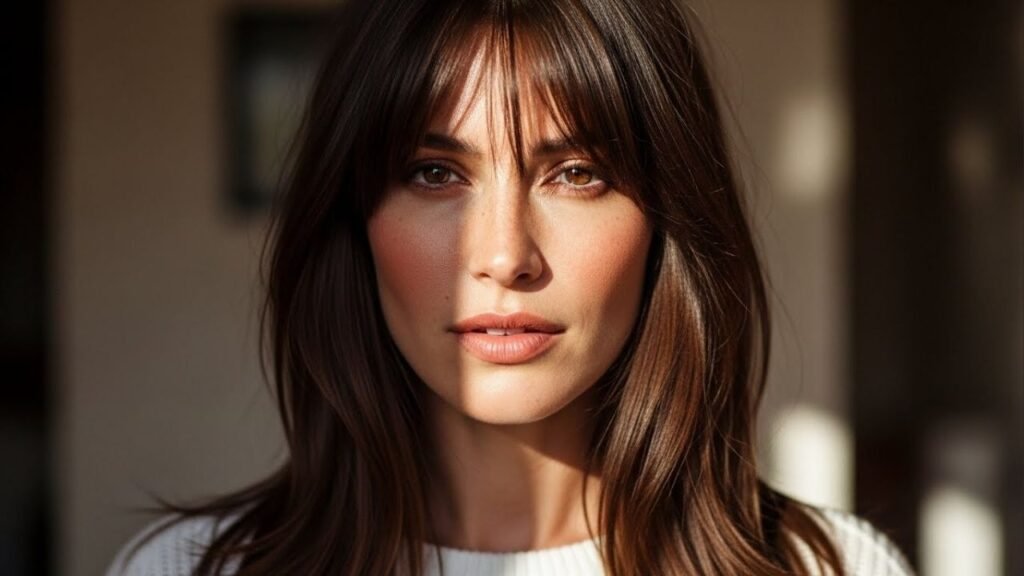 Quer mudar o visual sem cortar demais? Essa franja entrega a transformação certa