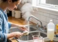 Como limpar a pia da cozinha com 3 ingredientes que você já tem em casa