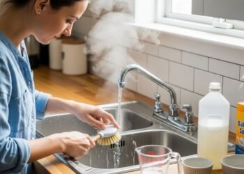 Como limpar a pia da cozinha com 3 ingredientes que você já tem em casa