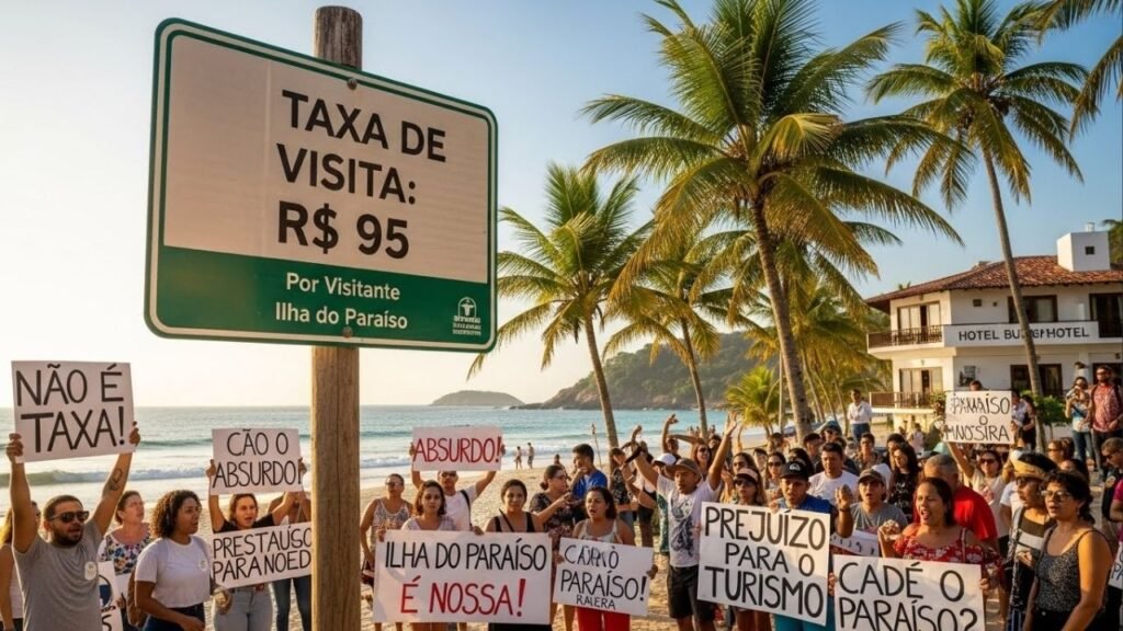 Ilha paradisíaca do RJ terá nova taxa de até R$ 95 por visitante, irrita moradores locais, gera protestos de empresários e ameaça setor hoteleiro
