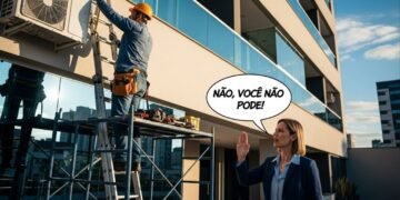 Morador instala ar-condicionado e acaba multado por mexer na fachada do condomínio