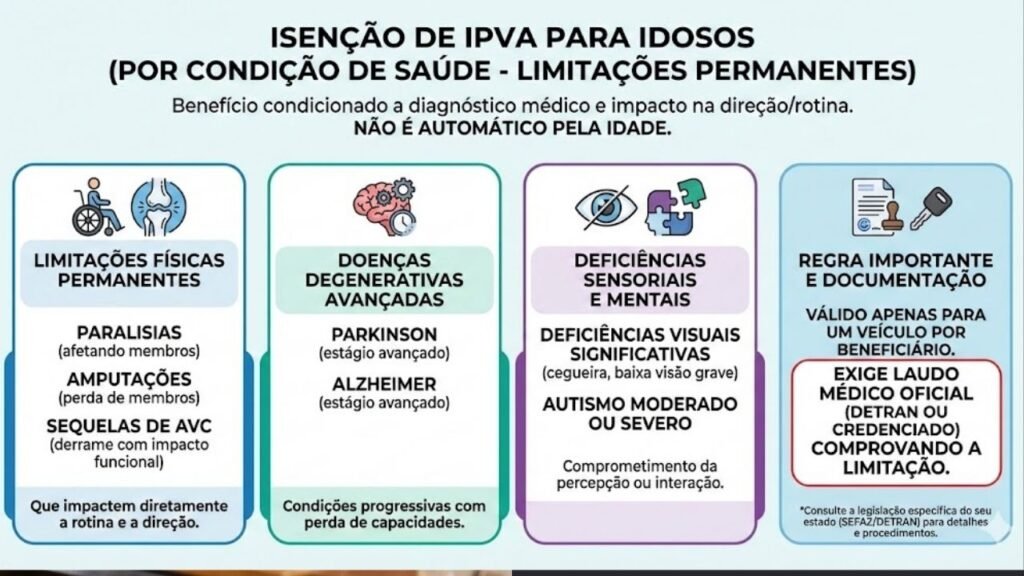 Isenção de IPVA 2026 para idosos: veja quem se beneficia e como pedir