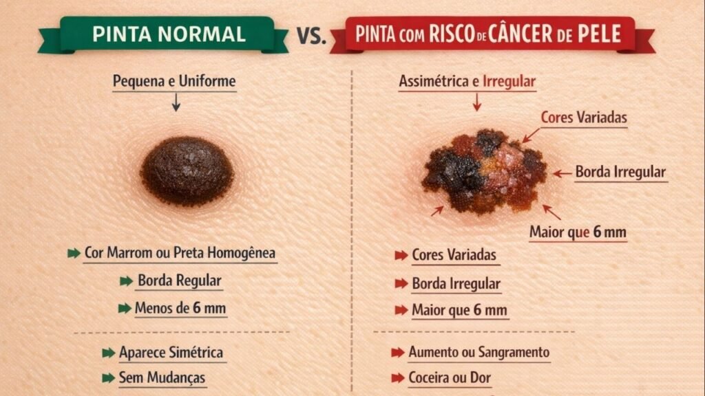 Cinco sinais silenciosos na pele podem esconder o câncer mais comum do país