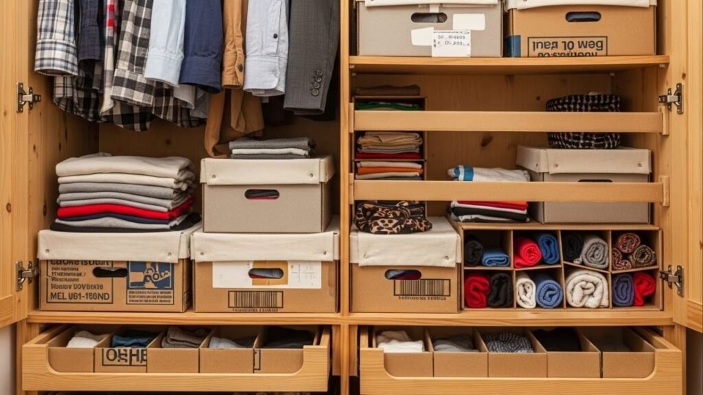 Como fazer um organizador de armário sem precisar de marcenaria ou furações