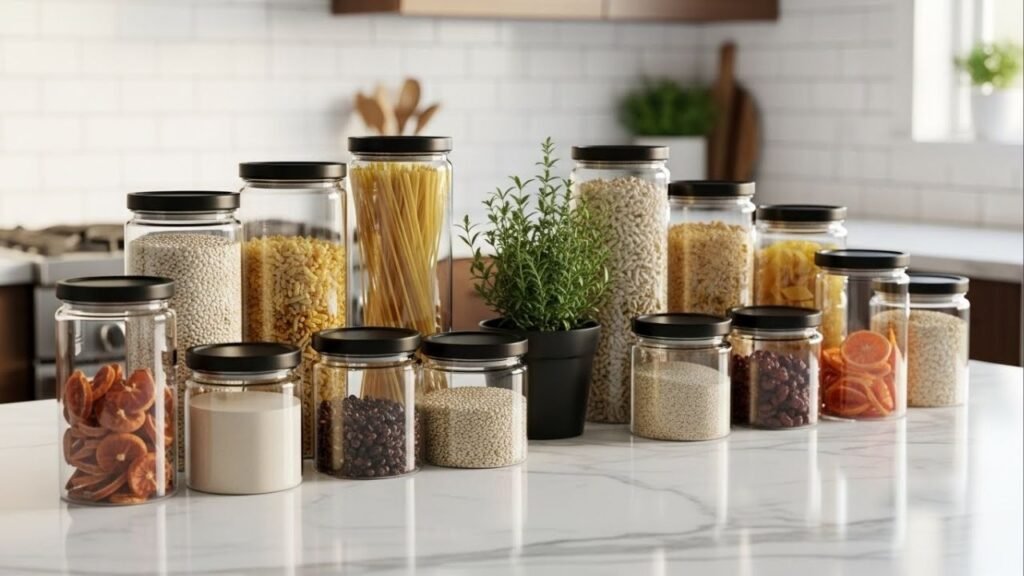 Como potes transparentes deixaram minha cozinha com cara de projeto de arquiteto