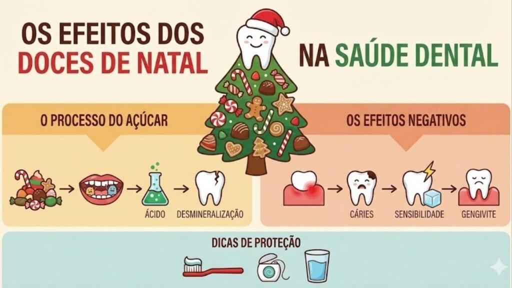 A combinação de açúcar e calorias que pode comprometer seu sorriso no fim do ano
