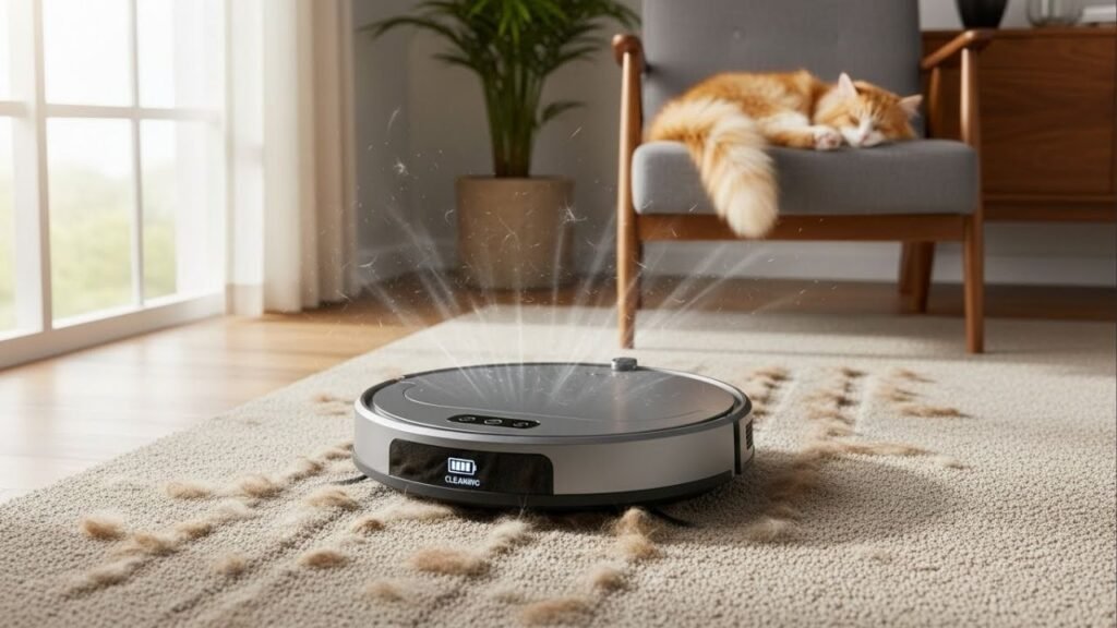 Como o aspirador robô ajuda a combater ácaros e poeira em casas com pets