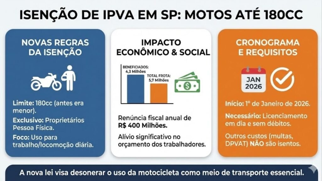 Fim do IPVA em São Paulo para motos de até 180 cilindradas vai beneficiar entregadores e reduzir custo de modelos como Pop, Biz e PCX