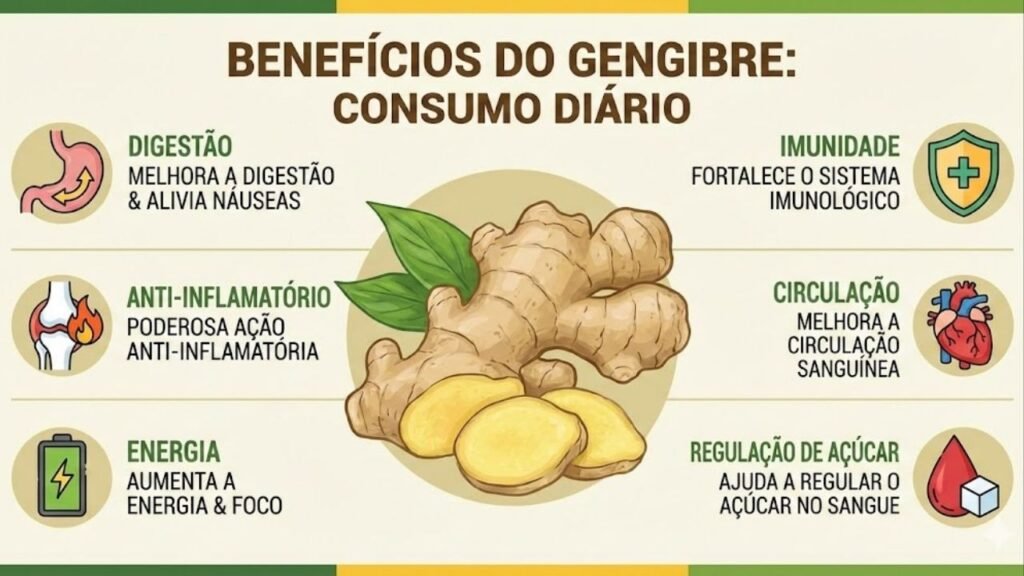 O que acontece com seu corpo quando você consome gengibre todos os dias