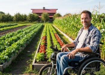 Fazendeiro em cadeira de rodas transforma deserto em fazenda orgânica com 60 espécies