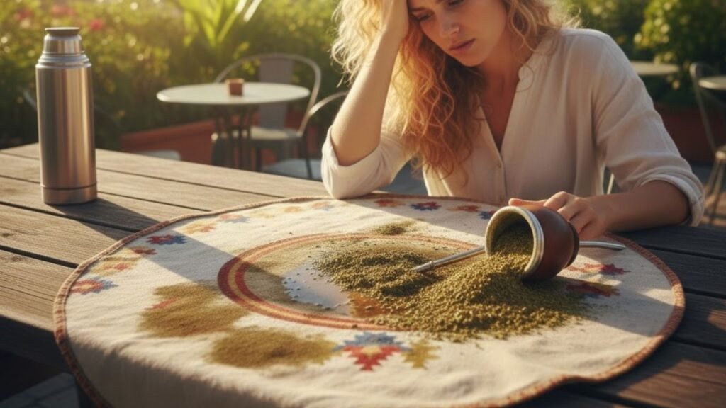 Como remover manchas de erva-mate da toalha usando 2 ingredientes