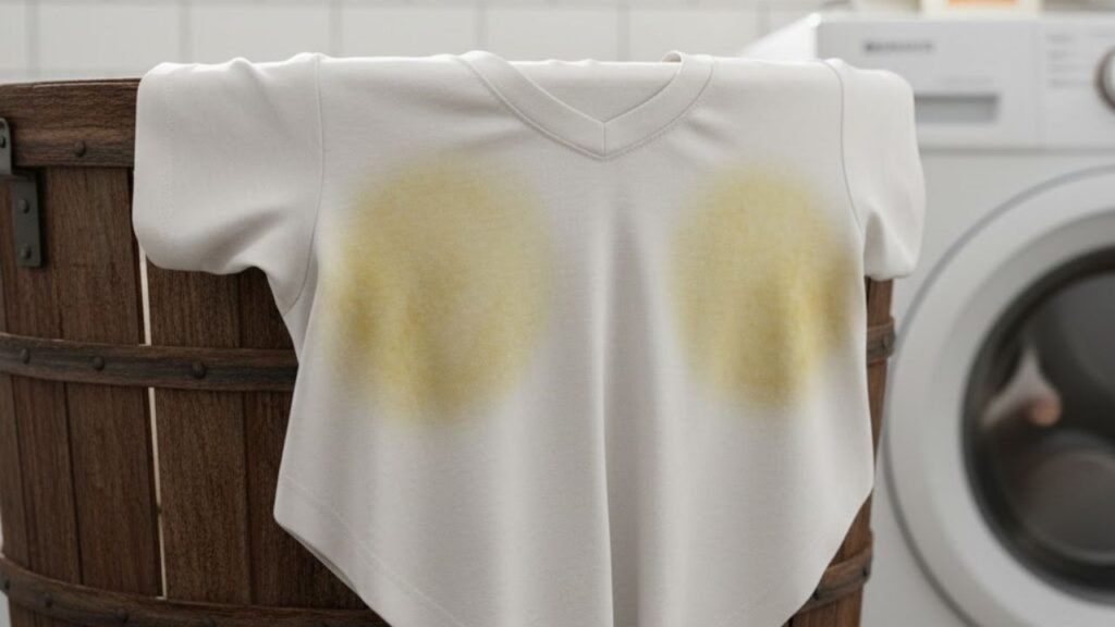 Como tirar mancha amarelada de suor sem desbotar a roupa