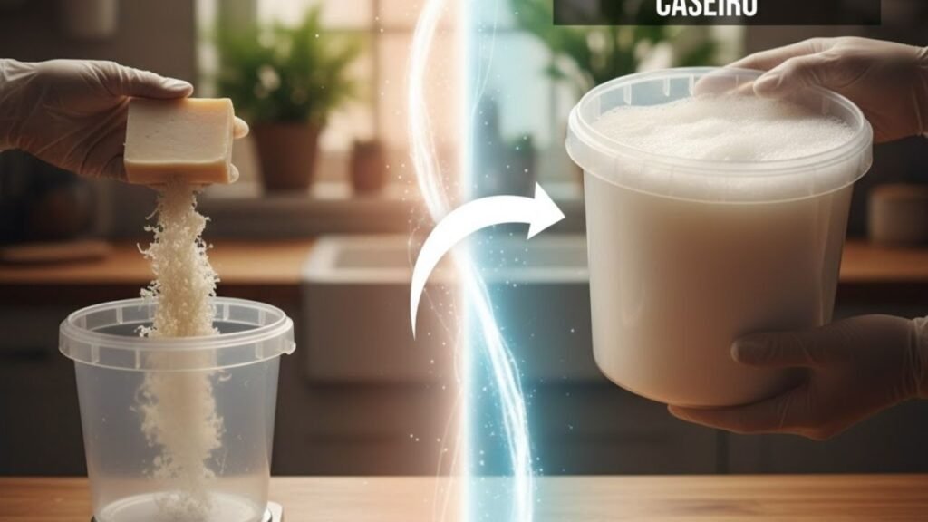 Como fazer detergente concentrado que rende 2 litros com 200g de sabão