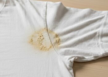 Como tirar mancha amarelada de suor sem desbotar a roupa