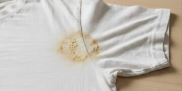 Como tirar mancha amarelada de suor sem desbotar a roupa