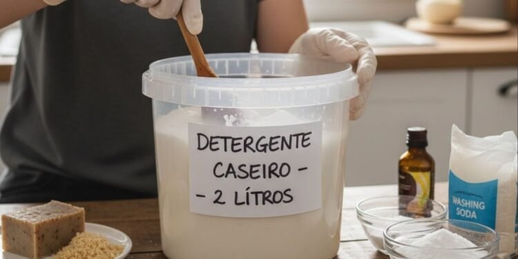 Como fazer detergente concentrado que rende 2 litros com 200g de sabão