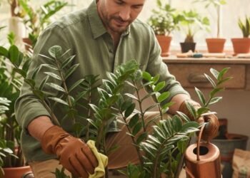 Como cuidar da zamioculca após o replantio e evitar a perda das raízes