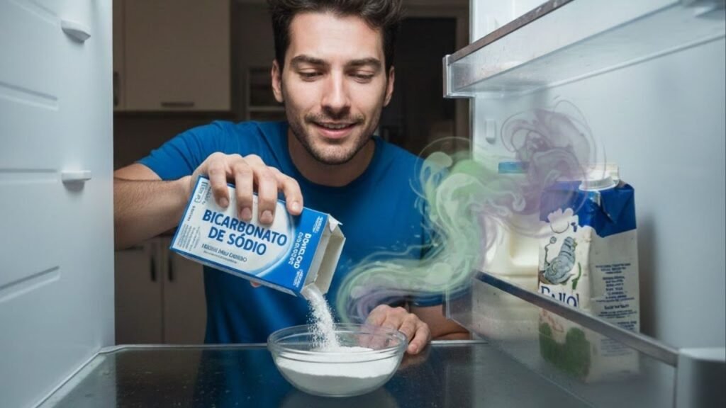 Geladeira cheirando mal? Aprenda o jeito certo de usar bicarbonato para neutralizar tudo