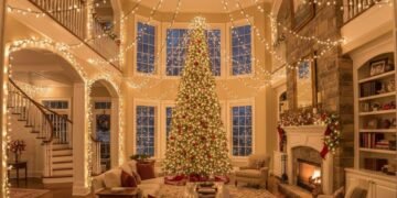 O jeito certo de usar luzes de Natal para deixar o ambiente maior e mais leve