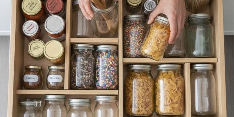 Como reaproveitar potes antigos para organizar gavetas profundas