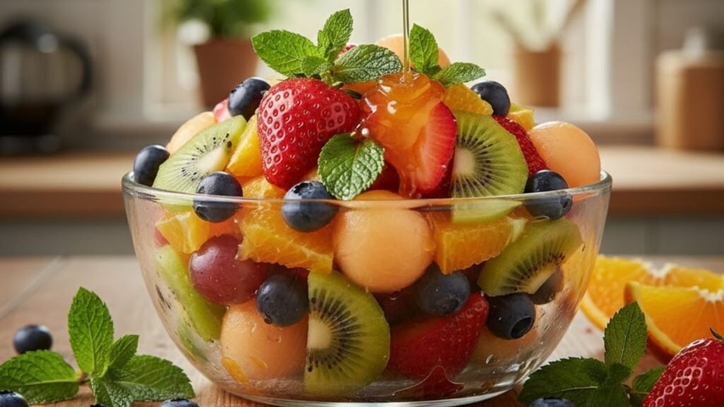 Salada de frutas com calda quente de laranja surpreende no sabor e perfume