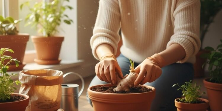 Como transformar uma raiz de gengibre em colheita potente e duradoura