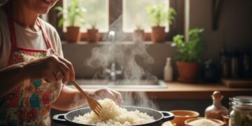 Meu arroz vivia empapado até aprender esse truque que resolveu tudo