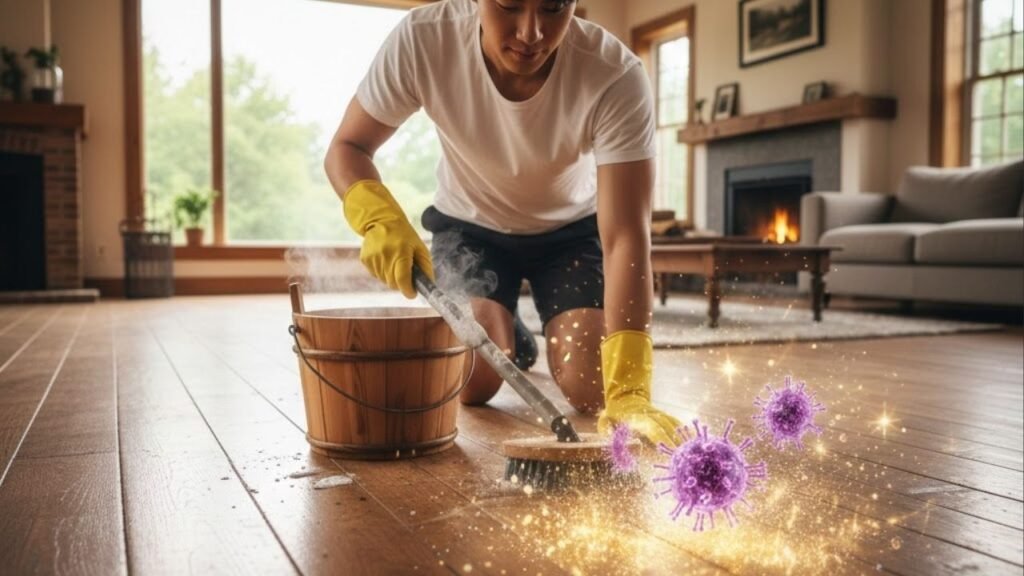 Como recuperar o brilho do piso e remover manchas usando só água morna e detergente
