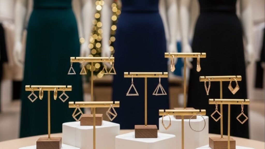 Brincos que afinam o rosto e destacam penteados nos looks de Natal 2025