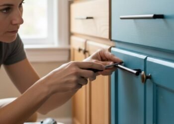 Como mudar completamente o visual de seus armários antigos com apenas um puxador