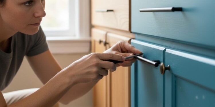 Como mudar completamente o visual de seus armários antigos com apenas um puxador