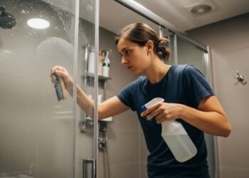 Como remover o calcário do box do chuveiro e deixá-lo impecável