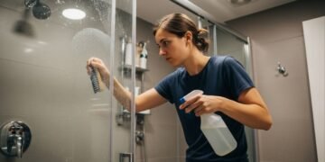 Como remover o calcário do box do chuveiro e deixá-lo impecável