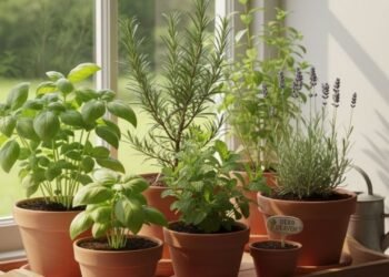 Como usar ervas aromáticas cultivadas na janela para melhorar o clima da sua casa