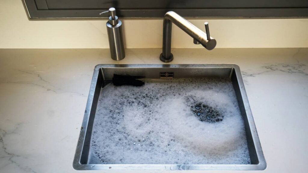 Como desentupir pia com somente dois ingredientes e água quente