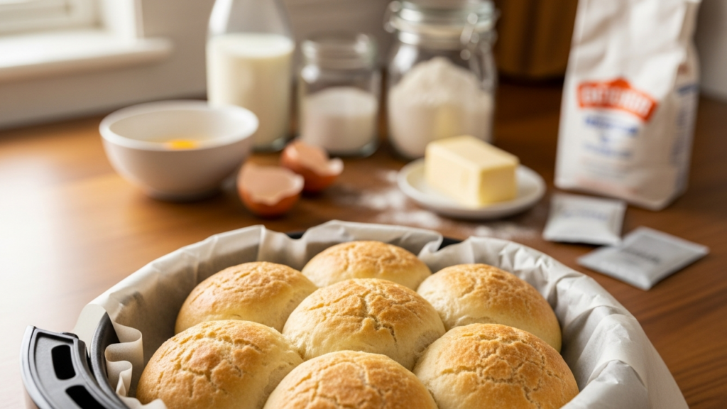 Pão quentinho feito na air fryer fica pronto em 15 minutos