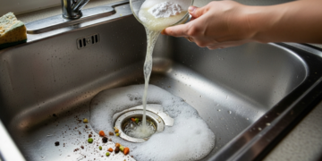 É só jogar isso na pia e ela nunca mais vai entupir!