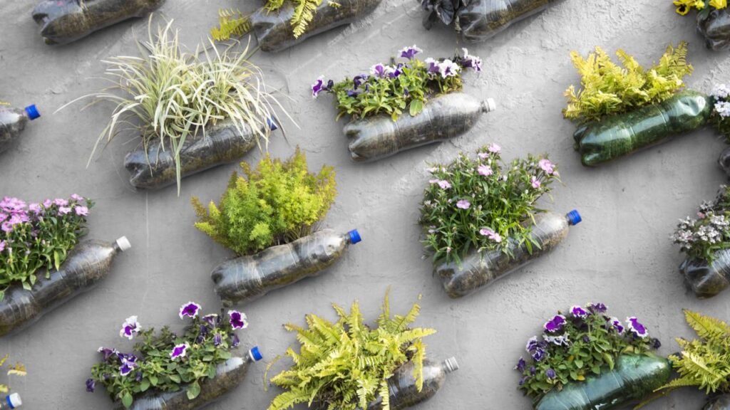 Como montar uma mini horta de temperos com garrafas em espaços pequenos