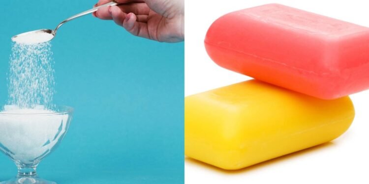 Depois de misturar duas barras de sabonete com açucar você vai economizar muito no mercado