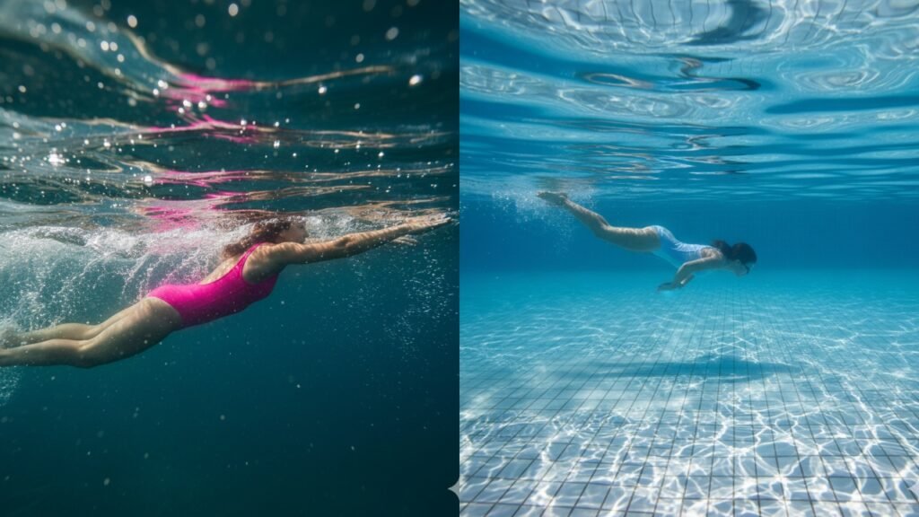 Nem toda cor é segura dentro da piscina
