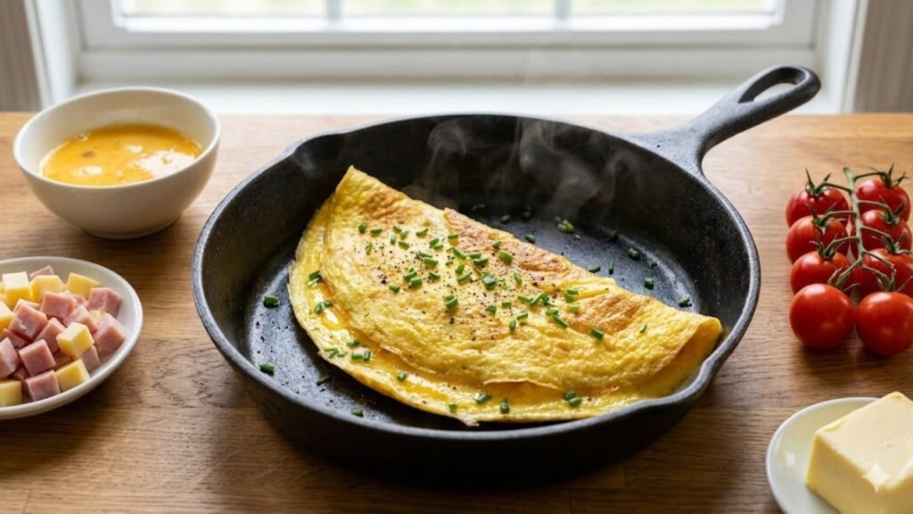 Como preparar uma omelete simples e rápida com 3 ingredientes