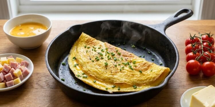 Como preparar uma omelete simples e rápida com 3 ingredientes