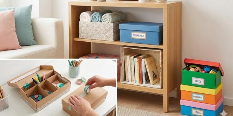 Caixas de sapato ganham nova vida na organização