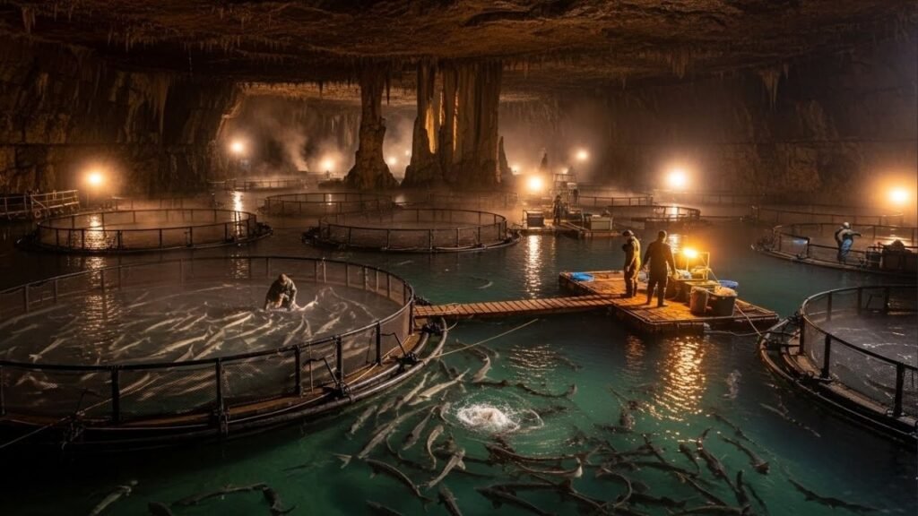 Como um túnel suíço com vazamento inesperado virou referência global em caviar, frutas tropicais e economia circular nas montanhas