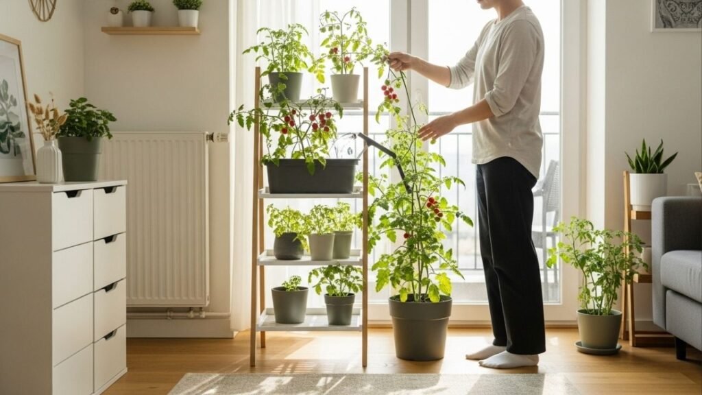 Aprenda o passo a passo pra cultivar tomate-cereja uma vez e colher por meses mesmo morando em apartamento