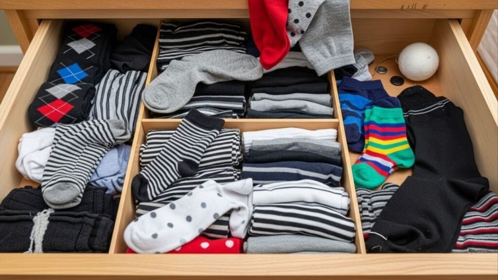 Como reaproveitar papelão que iria para o lixo para fazer organizadores de gavetas e acabar com a bagunça de meias